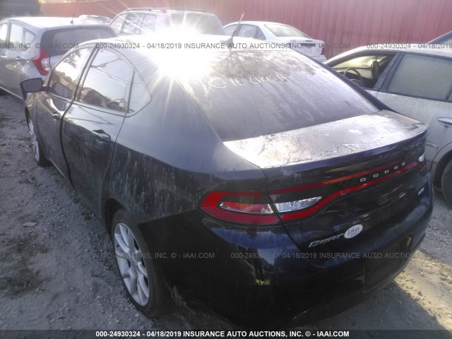 1C3CDFBA9DD314484 - 2013 DODGE DART SXT BLUE photo 3