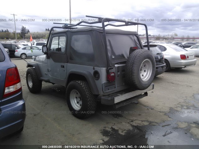 1J4FA29P3YP760620 - 2000 JEEP WRANGLER / TJ SE GRAY photo 3