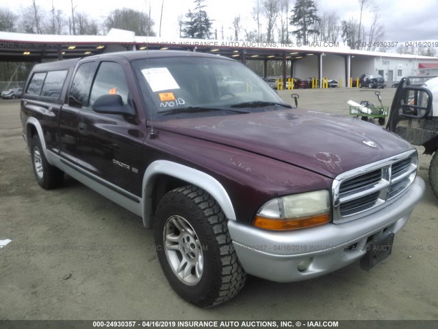 1B7GL42NX2S581018 - 2002 DODGE DAKOTA SLT RED photo 1