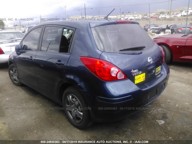 3N1BC13E58L353302 - 2008 NISSAN VERSA S/SL BLUE photo 3