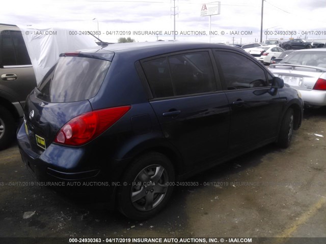 3N1BC13E58L353302 - 2008 NISSAN VERSA S/SL BLUE photo 4