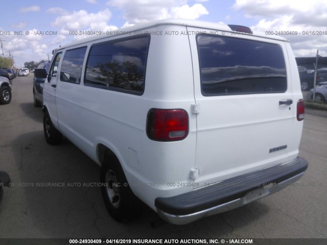 2B4HB25YXTK139981 - 1996 DODGE RAM WAGON B2500 WHITE photo 3