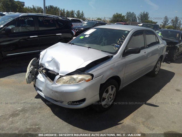 1NXBR32E36Z675511 - 2006 TOYOTA COROLLA CE/LE/S SILVER photo 2