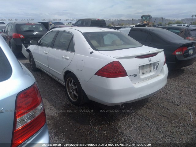 1HGCM66826A069777 - 2006 HONDA ACCORD EX WHITE photo 3