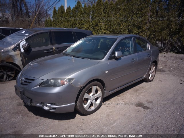 JM1BK123641105674 - 2004 MAZDA 3 S SILVER photo 2