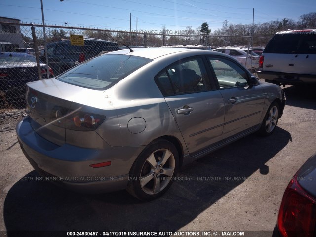 JM1BK123641105674 - 2004 MAZDA 3 S SILVER photo 4