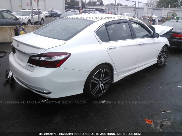 1HGCR2F56GA117573 - 2016 HONDA ACCORD SPORT WHITE photo 4