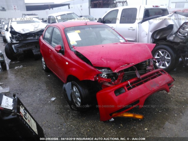 KL1TD52695B441595 - 2005 CHEVROLET AVEO LS RED photo 1