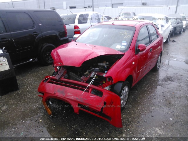 KL1TD52695B441595 - 2005 CHEVROLET AVEO LS RED photo 2