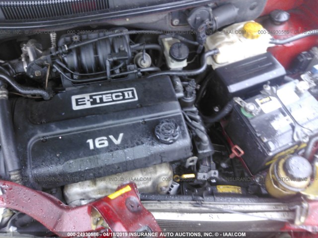 KL1TD52695B441595 - 2005 CHEVROLET AVEO LS RED photo 6