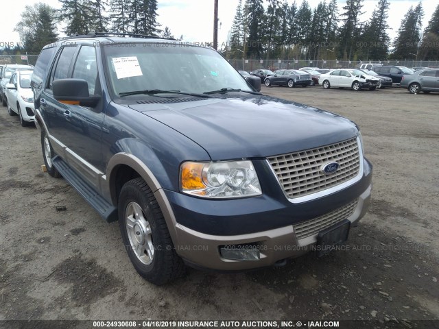 1FMPU18L53LA35932 - 2003 FORD EXPEDITION EDDIE BAUER BLUE photo 1