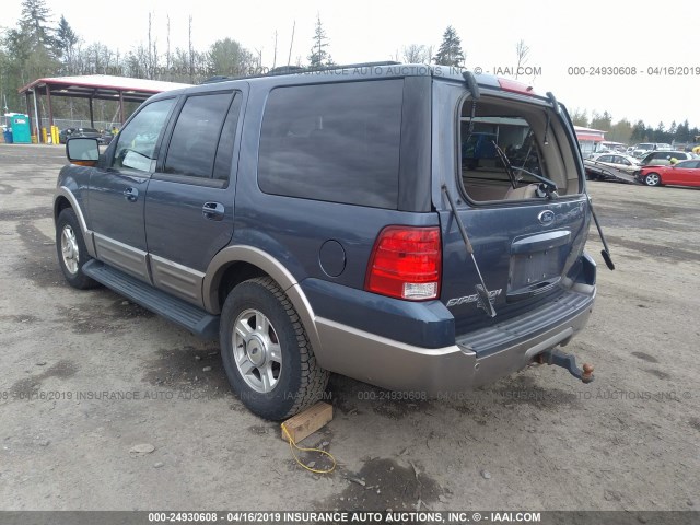 1FMPU18L53LA35932 - 2003 FORD EXPEDITION EDDIE BAUER BLUE photo 3