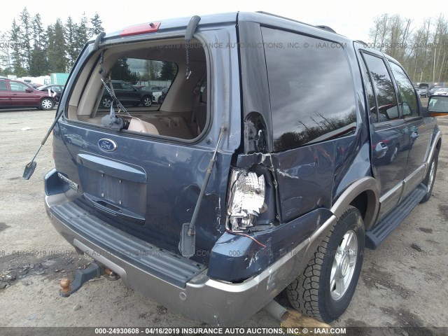 1FMPU18L53LA35932 - 2003 FORD EXPEDITION EDDIE BAUER BLUE photo 6