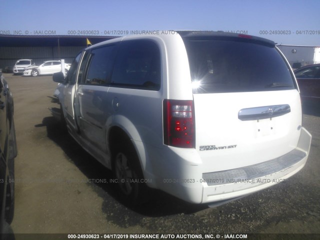 1D8HN54P58B180344 - 2008 DODGE GRAND CARAVAN SXT WHITE photo 3