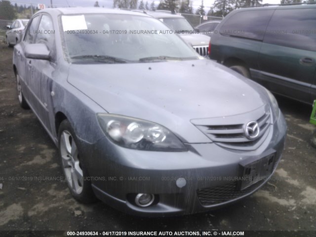 JM1BK343951276879 - 2005 MAZDA 3 HATCHBACK GRAY photo 1