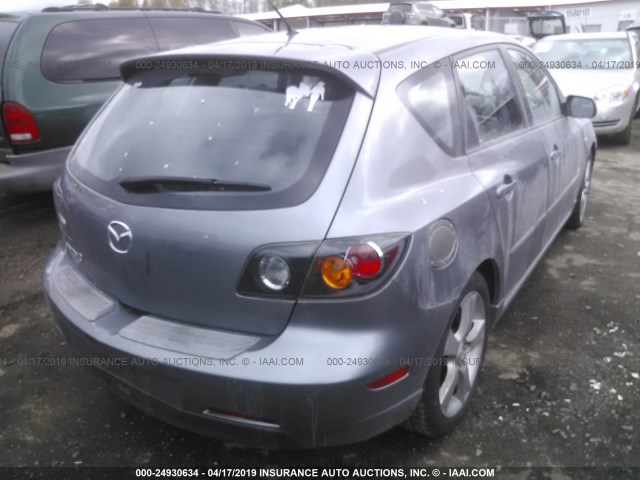 JM1BK343951276879 - 2005 MAZDA 3 HATCHBACK GRAY photo 4