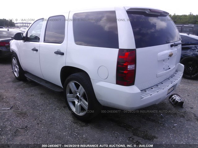 1GNMCAE06AR221047 - 2010 CHEVROLET TAHOE C1500  LS WHITE photo 3