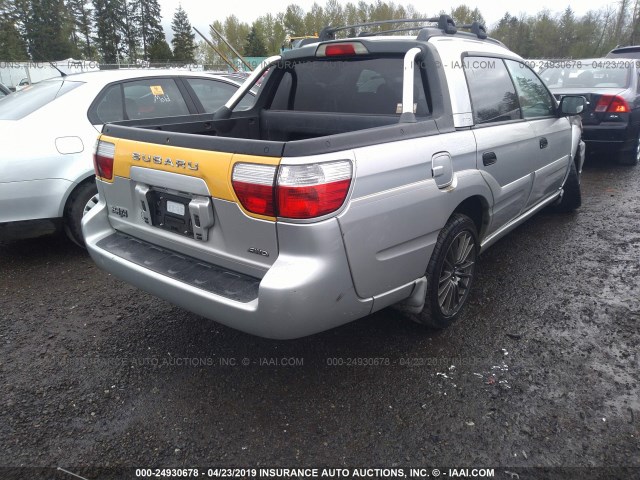 4S4BT62C147101874 - 2004 SUBARU BAJA SPORT SILVER photo 4