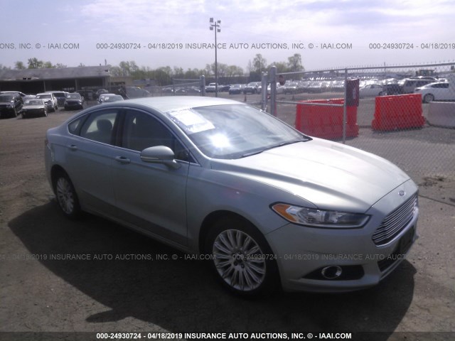 3FA6P0LU5ER363928 - 2014 FORD FUSION SE HYBRID BLUE photo 1