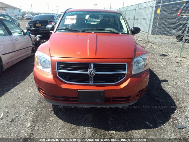 1B3HB48B27D407705 - 2007 DODGE CALIBER SXT ORANGE photo 6