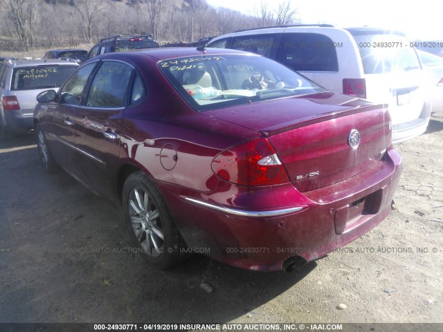 2G4WN58C381119924 - 2008 BUICK LACROSSE SUPER SERIES RED photo 3