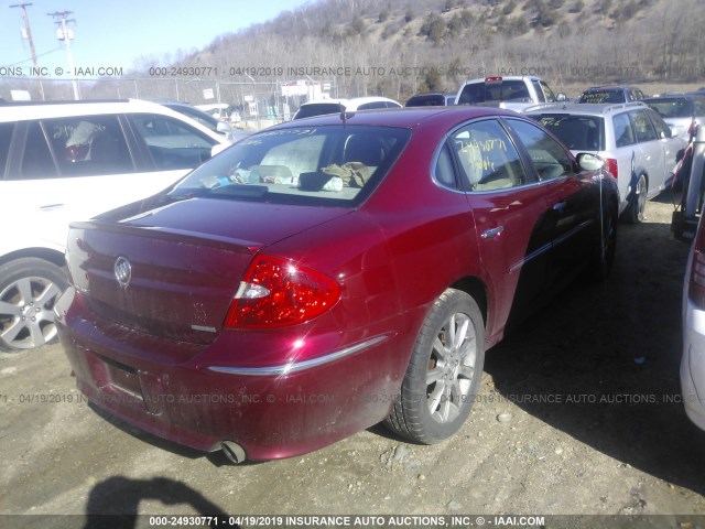2G4WN58C381119924 - 2008 BUICK LACROSSE SUPER SERIES RED photo 4