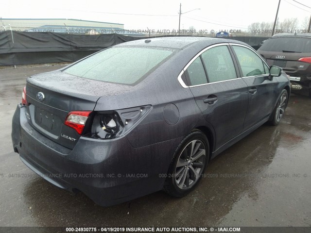 4S3BNBN64F3066853 - 2015 SUBARU LEGACY 2.5I LIMITED GRAY photo 4