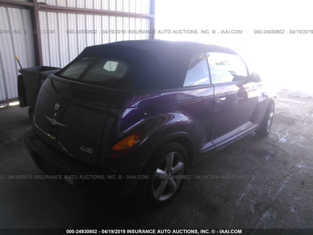 3C3AY75S65T283552 - 2005 CHRYSLER PT CRUISER GT PURPLE photo 4