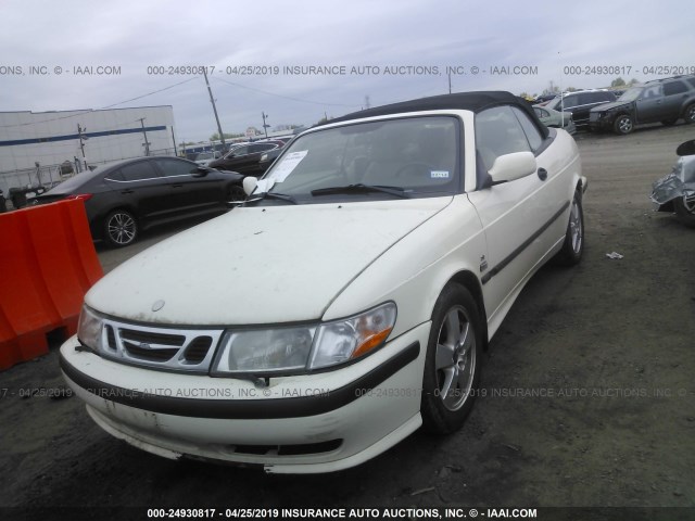 YS3DF75K637004559 - 2003 SAAB 9-3 SE WHITE photo 2