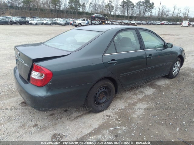 4T1BE32K33U759230 - 2003 TOYOTA CAMRY LE/XLE/SE GREEN photo 4