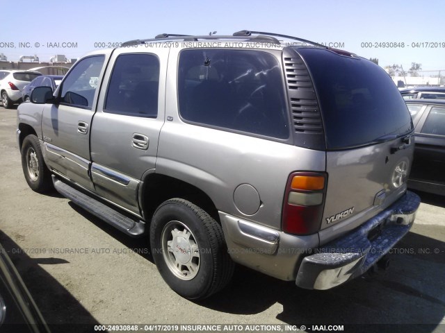 1GKEC13T91R190858 - 2001 GMC YUKON GRAY photo 3