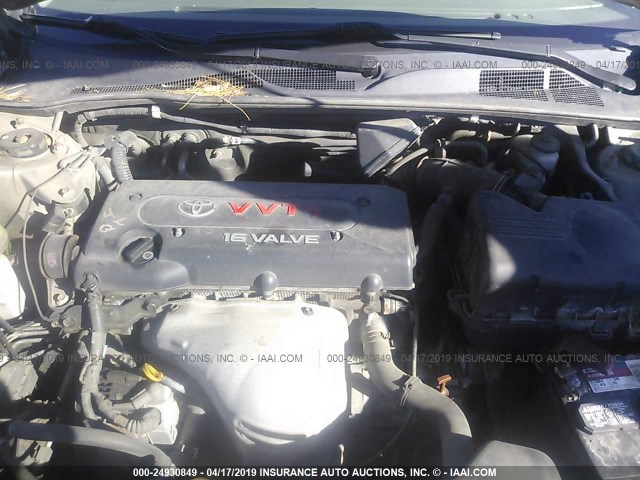 4T1BE32K92U518710 - 2002 TOYOTA CAMRY LE/XLE/SE SILVER photo 10