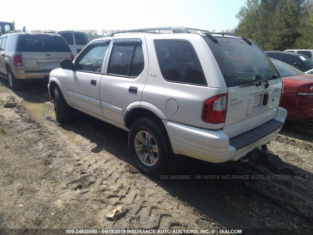 4S2CK58W514310060 - 2001 ISUZU RODEO S/LS/LSE WHITE photo 3