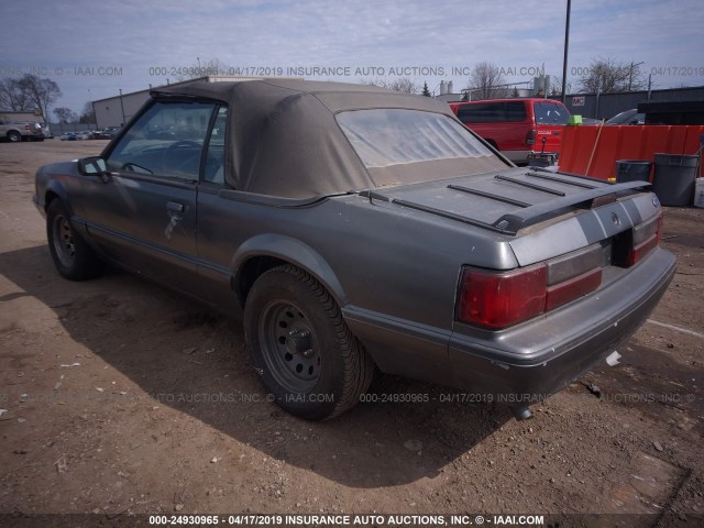 1FACP44A6LF224058 - 1990 FORD MUSTANG LX GRAY photo 3