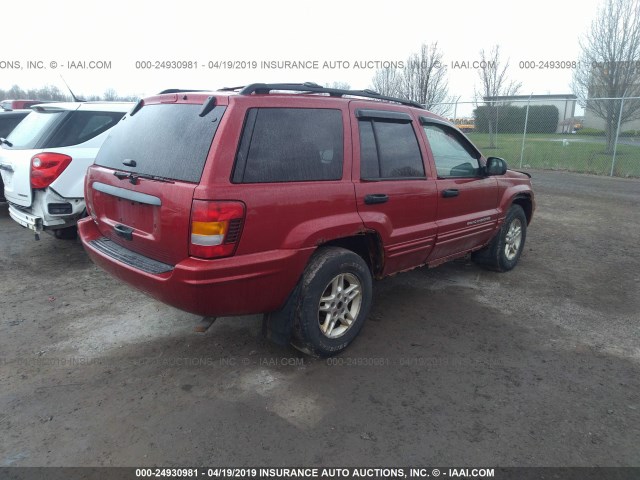 1J4GW48S14C111570 - 2004 JEEP GRAND CHEROKEE LAREDO/COLUMBIA/FREEDOM 红色 照片 4