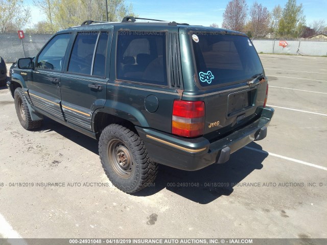 1J4GZ78S3PC692826 - 1993 JEEP GRAND CHEROKEE LIMITED GREEN photo 3