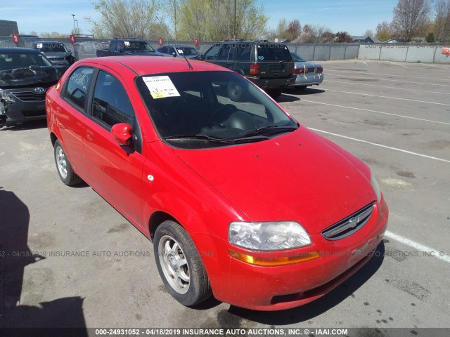 KL1TD56646B562174 - 2006 CHEVROLET AVEO LS RED photo 1