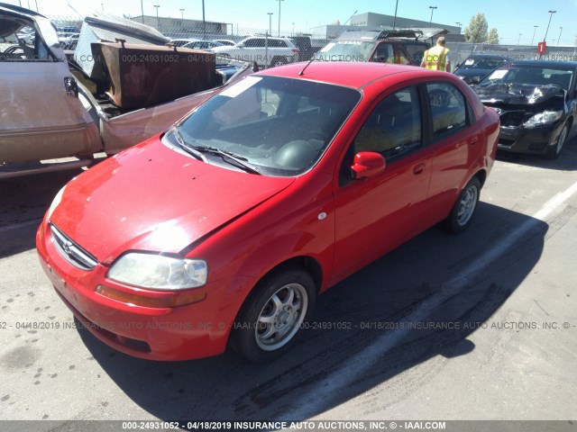 KL1TD56646B562174 - 2006 CHEVROLET AVEO LS RED photo 2