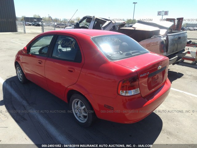 KL1TD56646B562174 - 2006 CHEVROLET AVEO LS RED photo 3