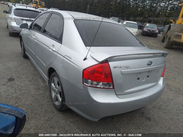 KNAFE121285014422 - 2008 KIA SPECTRA EX/LX/SX SILVER photo 3