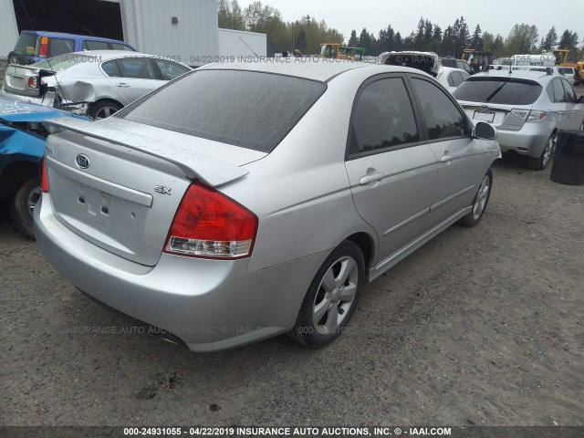 KNAFE121285014422 - 2008 KIA SPECTRA EX/LX/SX SILVER photo 4