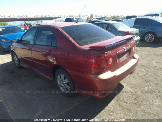 1NXBR32E68Z975711 - 2008 TOYOTA COROLLA CE/LE/S RED photo 3