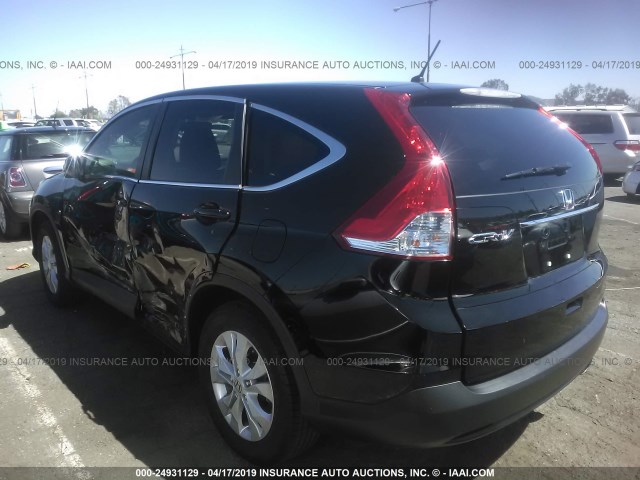 2HKRM3H59EH562230 - 2014 HONDA CR-V EX BLACK photo 3