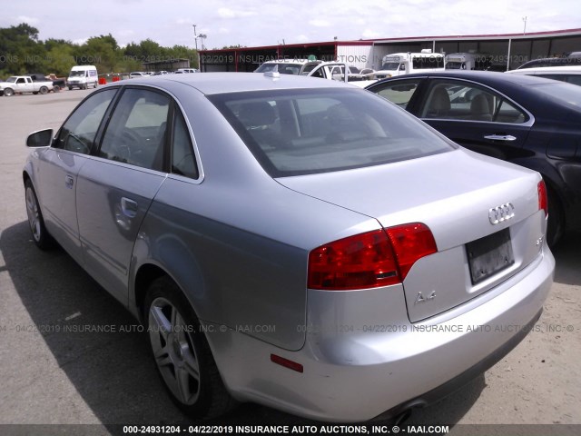 WAUAF78E97A118772 - 2007 AUDI A4 2/TURBO SILVER photo 3