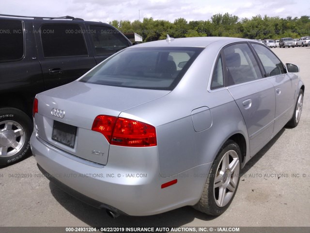 WAUAF78E97A118772 - 2007 AUDI A4 2/TURBO SILVER photo 4