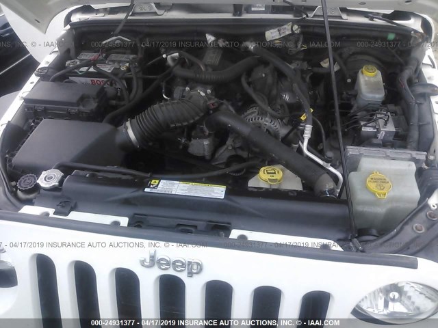 1J4GA39128L563564 - 2008 JEEP WRANGLER UNLIMITED X WHITE photo 10