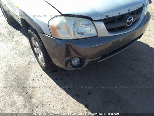 4F2YZ94114KM31991 - 2004 MAZDA TRIBUTE LX SILVER photo 6