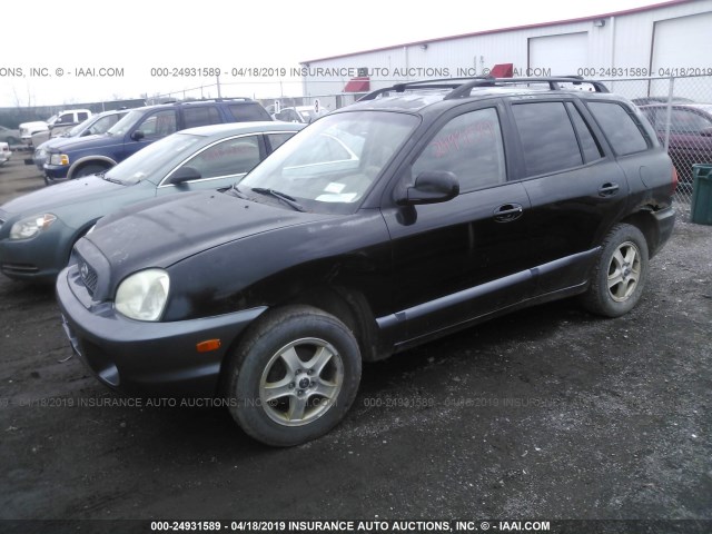 KM8SC13D53U487757 - 2003 HYUNDAI SANTA FE GLS/LX BLACK photo 2