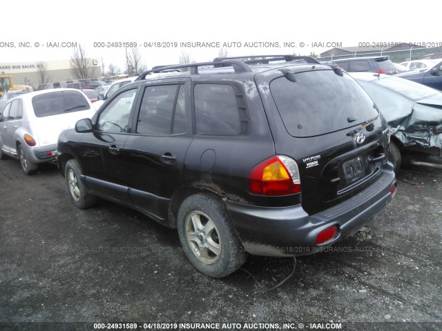 KM8SC13D53U487757 - 2003 HYUNDAI SANTA FE GLS/LX BLACK photo 3