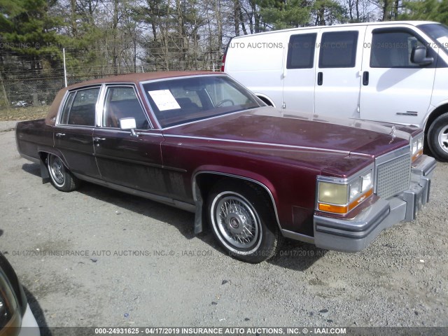 1G6DW51Y0H9701939 - 1987 CADILLAC BROUGHAM BURGUNDY photo 1